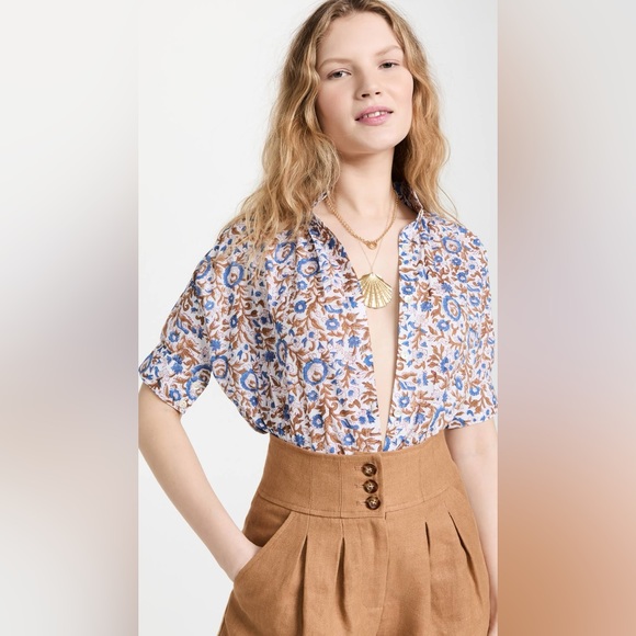 Alix of Bohemia Kitsey Hydrangea Shirt Womens Size Large - Picture 2 of 16